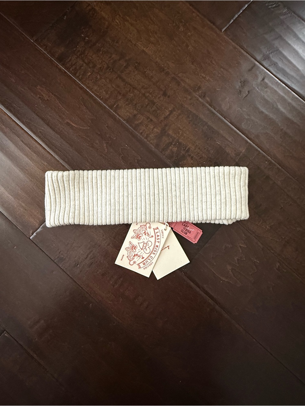 Sweet chilling Cream Ribbed Knit Belt - Women's Accessory